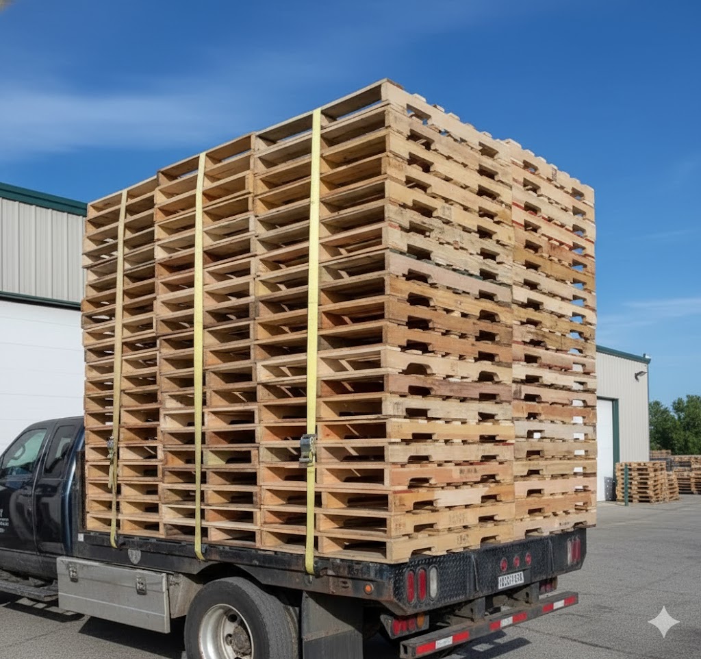 Used pallets warehouse